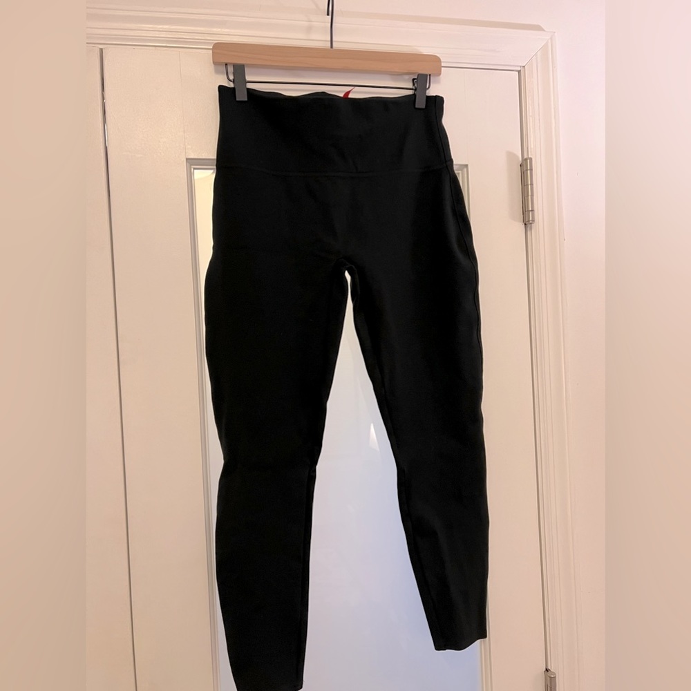 SPANX rayon blend thick black womens leggings size M
